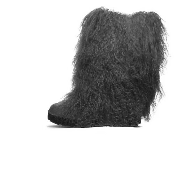 Bear Paw Women's Boots Boetis II Charcoal Grey Lamb Fur Size 5 NEW 1294W 030 - Picture 14 of 14